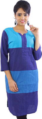 

Porcupine Casual Self Design Women's Kurti(Light Blue