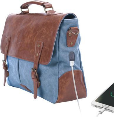 

Portronics 15.6 inch Expandable Laptop Messenger Bag(Blue)