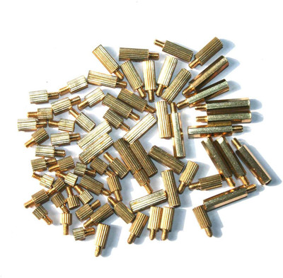 

Adraxx 70 Pcs Cylindrical Brass M2 PCB Board Standoff Support Spacer Pillar DIY Kit(Gold)