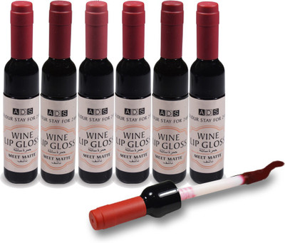 

ADS Wine Lip Gloss Lipstick Meet Matte 24Hours(8 ml, Wine Color)