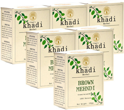 

vagad's khadi brown Natural Mehendi(Pack of 6)