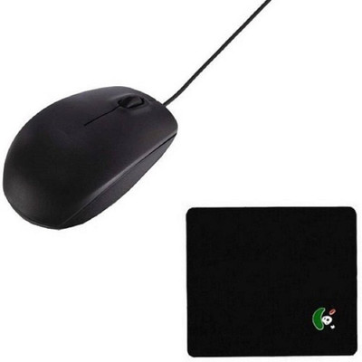 

Oxza Q3 pad WITH Wired Optical Gaming Mouse(USB, Black)