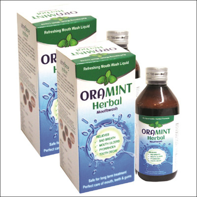 

West Coast Oramint Herbal Mouthwash Relieves Bad Breath, Tooth Decay - Pack of 2 - tulsi(200 ml)