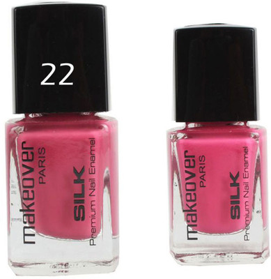 

Makeover Professional Nail Paint Glaze Pink Voltage-22 , Nail Paint Natural Pink-24 Multi(Pack of 2)