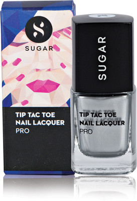 

Sugar Tip Tac Toe Nail Lacquer 022 Silver Screen (Metallic Silver)