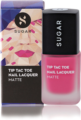 

Sugar Cosmetics Tip Tac Toe Nail Lacquer 027 Pinky Promise (Matte Hot Pink)