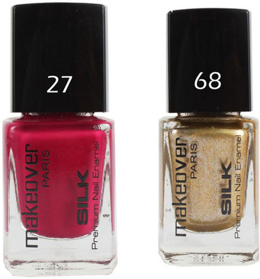 

Makeover Professional Nail Paint Love Affair-27 , Nail Paint Sparking Golden-68 Multi(Pack of 2)