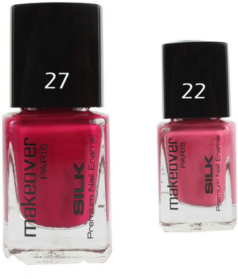 

Makeover Professional Nail Paint Love Affair-27 , Nail Paint Glaze Pink-22 Multi(Pack of 2)