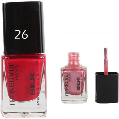 

Makeover Professional Nail Paint Cherry Red-26 , Nail Paint Sparking Pink-03 Multi(Pack of 2)
