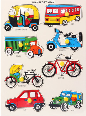 

SHRIBOSSJI WOODEN PUZZLE FOR KIDS - TYPES OF TRANSPORT(8 Pieces)