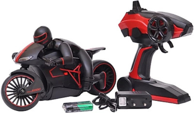 

SANJARY limited edition high speed 2.4 GHz 1:18 Scale RC Motorcycle Bike with shining LED Headlights (multi-colour) (RED)(Red)