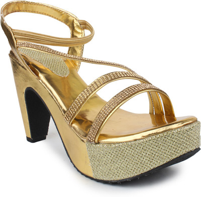 Bonzer Women Golden Heels