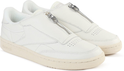 

REEBOK CLUB C 85 ZIP Tennis Shoes For Women(White, Chalk/sandstone/wht/silvr