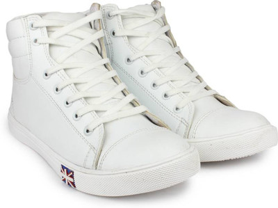 

Moonster Men's Ankle Length Leather Sneakers For Men(White