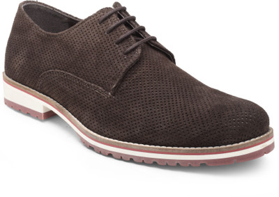 

Hats Off Accessories Hats Off Accessories Perforated Suede Derby Brogues For Men(Blue, Dark brown