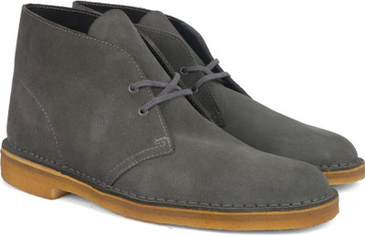 

Clarks Desert Boot Grey Suede Boots For Men(Grey