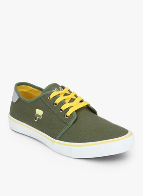 Fila BALDER Canvas Shoes For Men(Green, Olv/yel