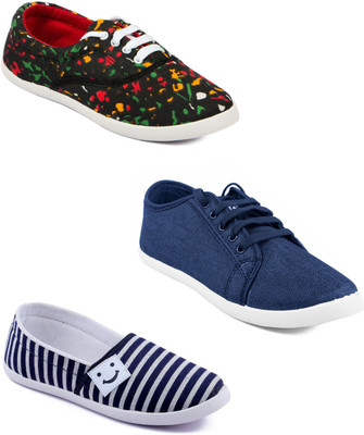 

Asian Women's Combo Pack of 3 casual shoes Casuals For Women(Multicolor