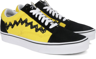 

Vans Old Skool Sneakers For Men(Yellow, (peanuts) charlie brown/black