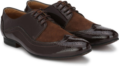 

Prolific Patent Suede Brogues For Men(Brown