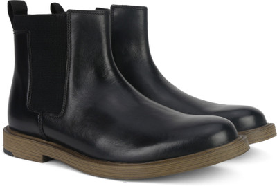 

Clarks Feren Top Black Leather Boots For Men(Black