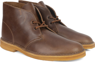 

Clarks Desert Boot Camel Leather Boots For Men(Brown