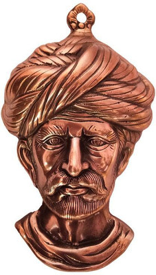 

VINTAN Metal Wall Hanging Cultural Rajasthani Man Handicraft Statue-Home Room Office Temple Mandir Murti Decor Showpiece Gift item. Decorative Showpiece - 28 cm(Aluminium, Copper)