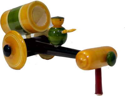 

Crafts India Handcrafted Wooden Bullock Cart Decorative Showpiece - 8.5 cm(Wooden, Multicolor)