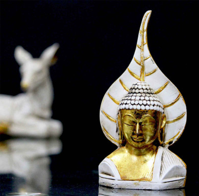 

Craft Junction Handcrafted Antique Finish Buddha Head Decorative Showpiece - 20 cm(Polyresin, Multicolor)