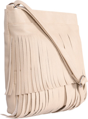 

TR Fashion Girls Evening/Party Beige Leatherette Sling Bag