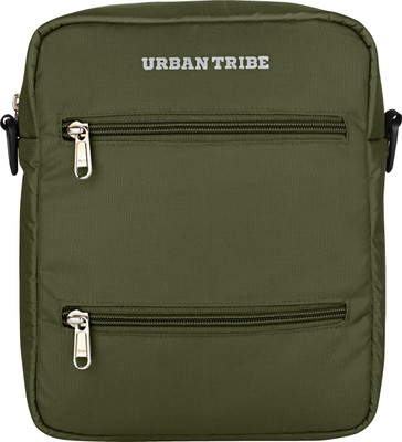 

Urban Tribe Men & Women Casual Green, Black Polyester Sling Bag, Black;green