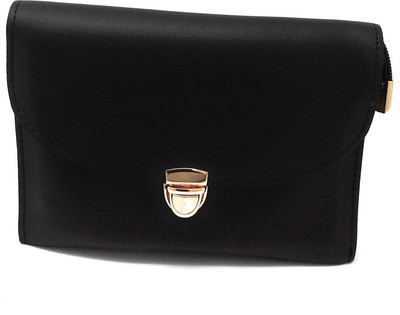 

shoppers planet Girls Casual Black PU Sling Bag