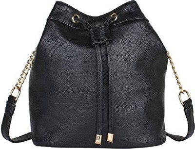 

ayeshu Women Casual Black Genuine Leather Sling Bag