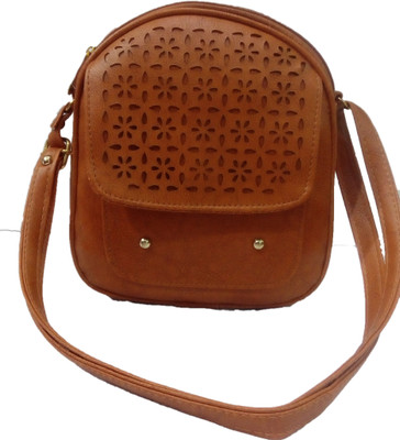 

Panache Women Casual Brown PU Sling Bag