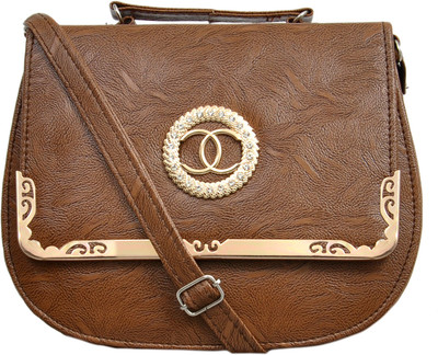 

Bizarre Vogue Women Casual Brown PU Sling Bag