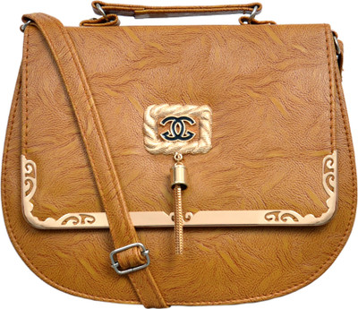 

Bizarre Vogue Women Casual Tan PU Sling Bag