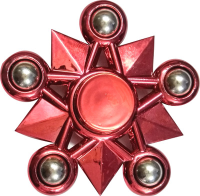 

S.Blaze Amazing Star Design 5 Arm Gear Ball Red Fidget Spinner Toy for Kids & Adults for Stress Release(Red)