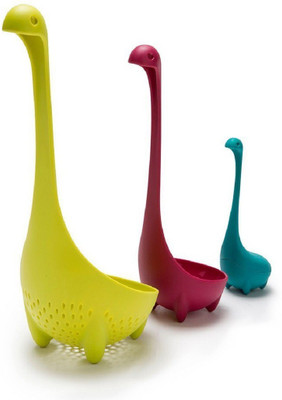 

ShopAis 3PCS Nessie Family Collander/Strainer Spoon, Ladle Spoon Nylon Table Spoon Set(Pack of 3)