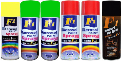 

F1 Premium Multicolor Spray Paint 450 ml(Pack of 6)