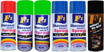 

F1 Premium Multicolor Spray Paint 450 ml(Pack of 6)