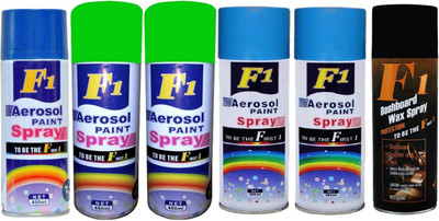 

F1 Premium Multicolor Spray Paint 450 ml(Pack of 6)
