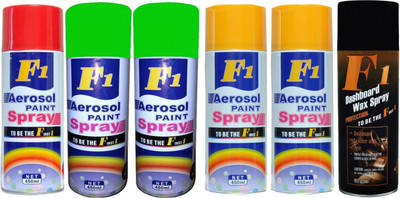 

F1 Premium Multicolor Spray Paint 450 ml(Pack of 6)