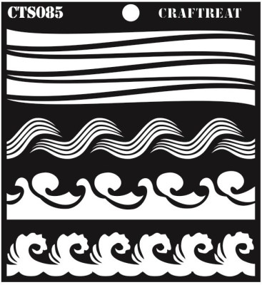 

Craftreat CTS085 Waves Stencil(Pack of 1, 6 X 6)