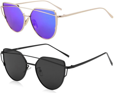 

Azmani Aviator Sunglasses(Black, Green)