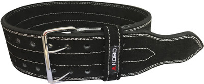 

Kobo Power Weight Lifting 10 mm Leather Gym Belt () Back Support (, Black