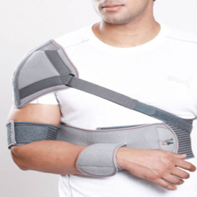 

Microsidd Elastic Shoulder Immobiliser Shoulder Support (L, Grey)