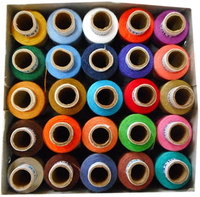 

muazzam Multi color Thread 25 Pcs Box Thread(300 m Pack of25)