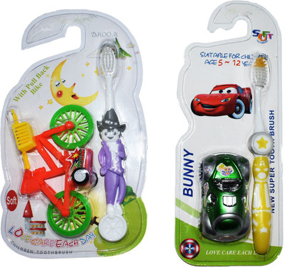 

Saffronworld With Toy Soft Toothbrush(Pack of 2)