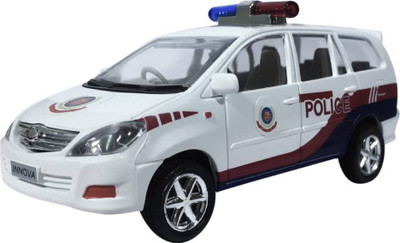 

Z A Enterprises Die Cast Pull Back Police Toy Car for kids , White(White)