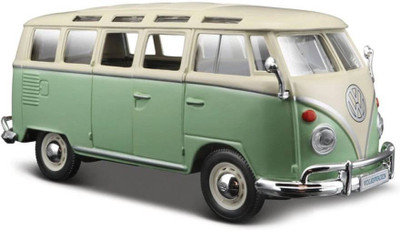 Maisto Volkswagen Van Samba, Diecast Scale Model Car, Scale 1:25(Green)
